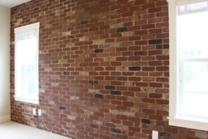 Brick feature wall in Portland Oregon